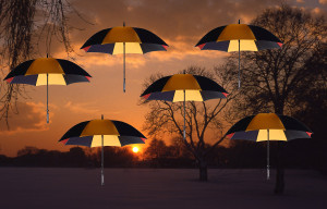 Umbrellas at Sunset