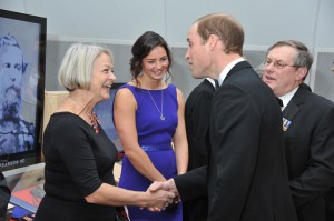 Kate Aidie greets the Prince.
